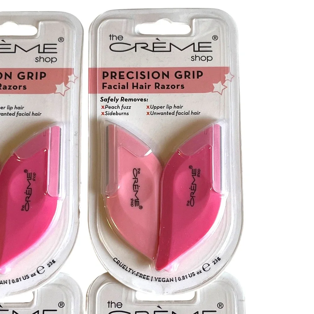 The Creme Shop Precision Grip Facial Hair Razors 4 Packs of 2 Dermaplaning Tools